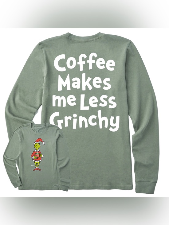Life Is Good Tops - Life is Good Coffee Makes Me Less Grinchy'Graphic Long Sleeve Tee -Bundle & save